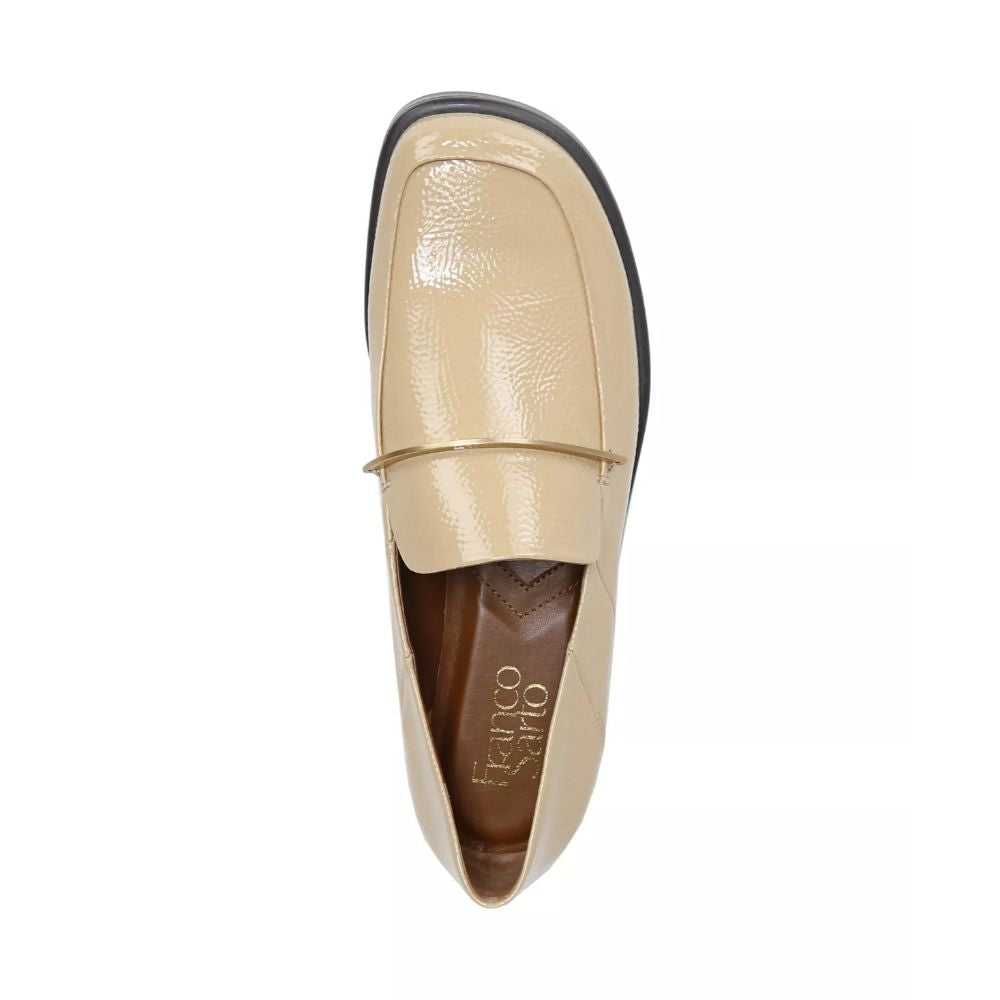 Bocca Bling Beige Patent Franco Sarto Loafer Flats