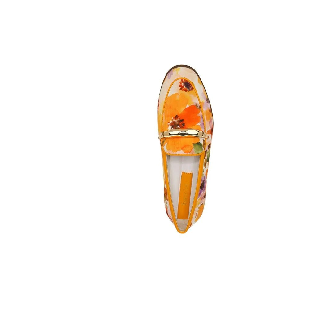Beck Orange Multi Print Fabric Franco Sarto Loafer Flats