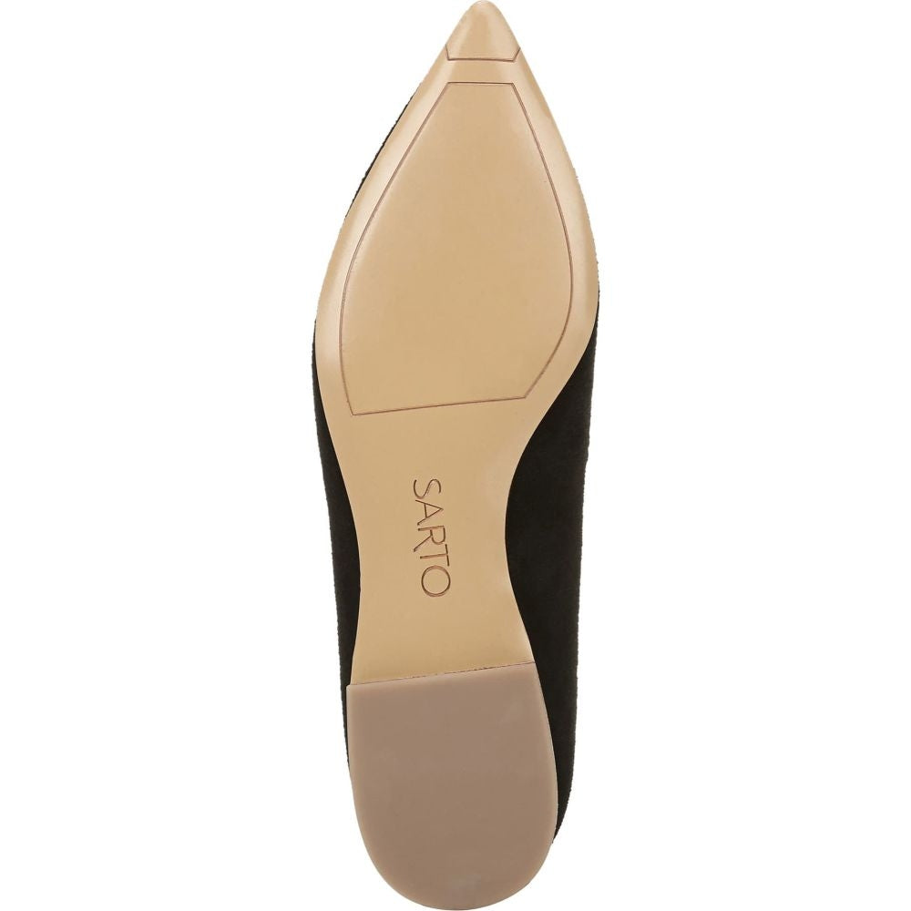 Topaz 9 Black Suede Franco Sarto Loafer Flats