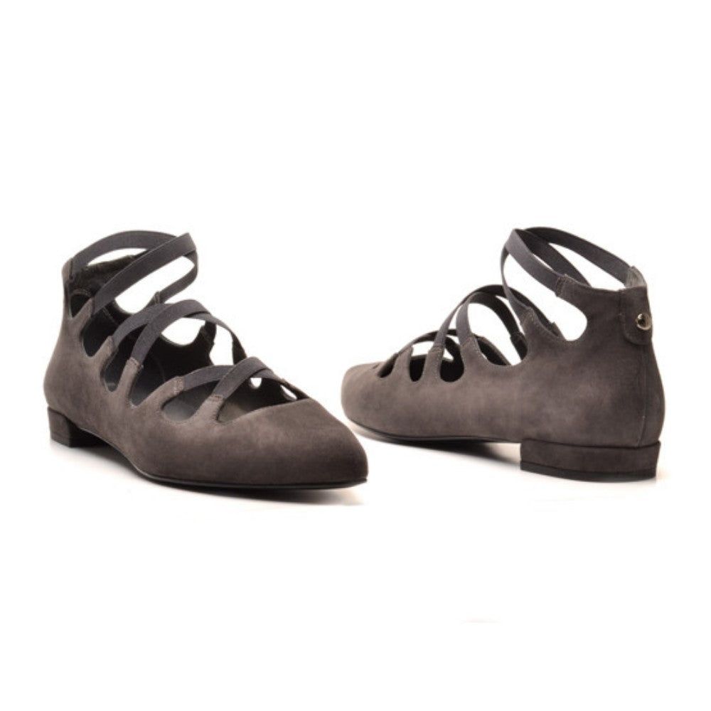 Triplex Slate Suede Stuart Weitzman Flats