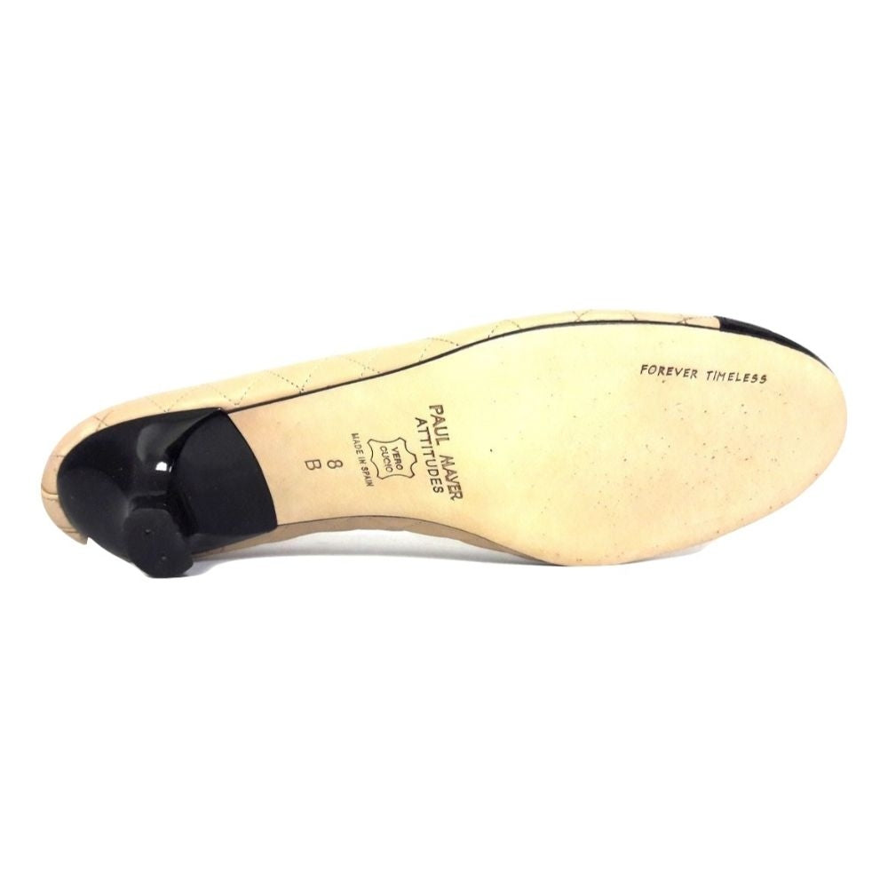 Titou Black Patent Nappa Beige Paul Mayer Pump
