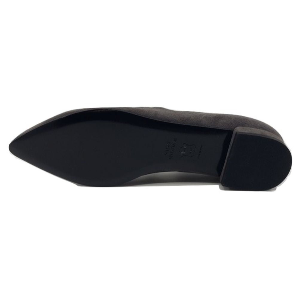 Triplex Slate Suede Stuart Weitzman Flats