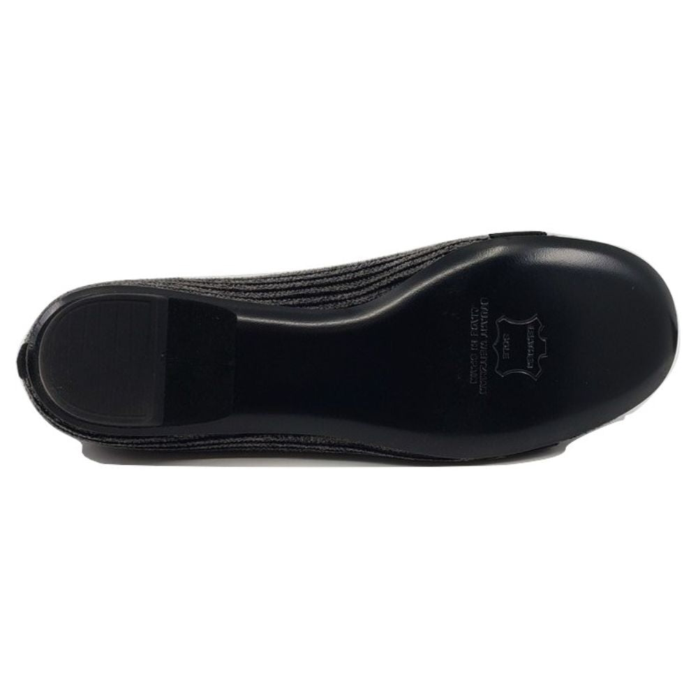 Bowbala Gray and Black Coal Liner Velvet Stuart Weitzman Ballet Flats