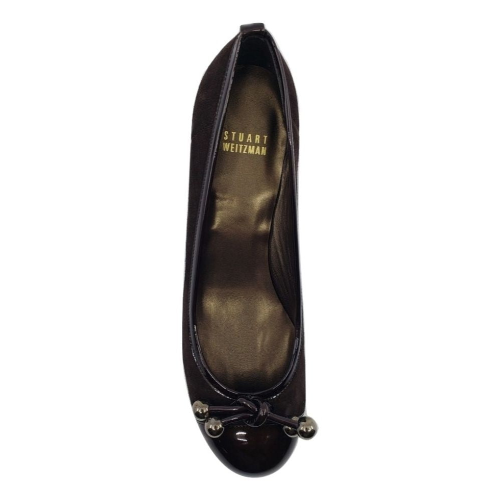 Ballstud Cola Brown Suede Stuart Weitzman Pumps