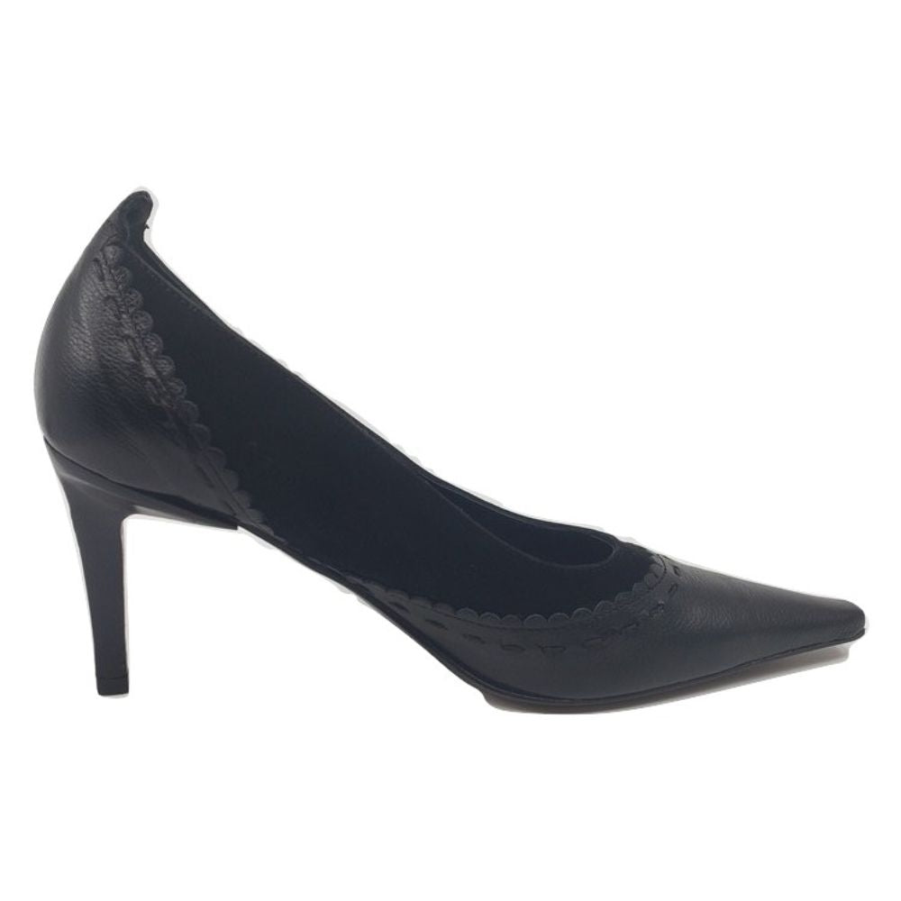 833 Oxford Nero Camosci Black Leather and Suede Versani Pumps