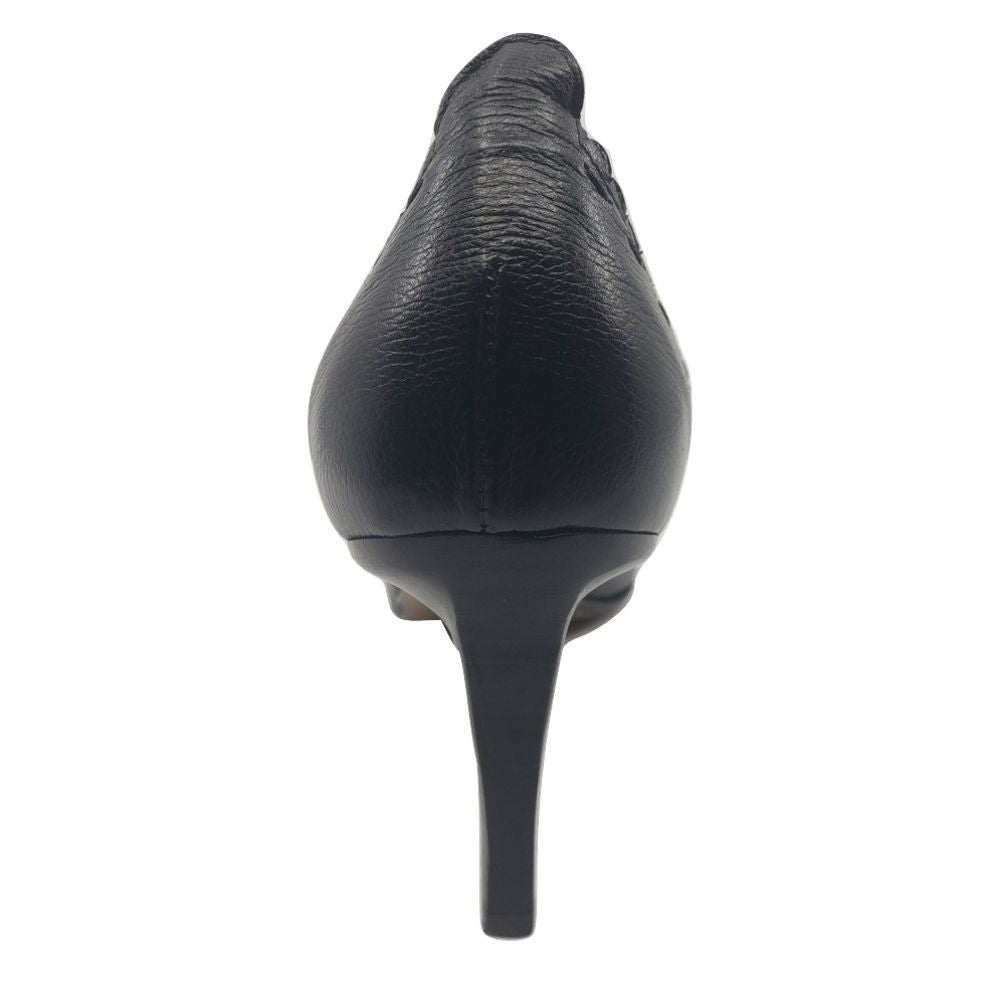 833 Oxford Nero Camosci Black Leather and Suede Versani Pumps