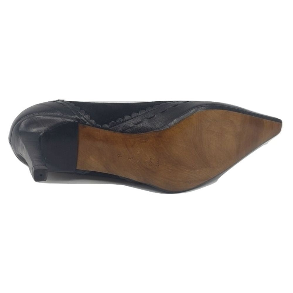 833 Oxford Nero Camosci Black Leather and Suede Versani Pumps