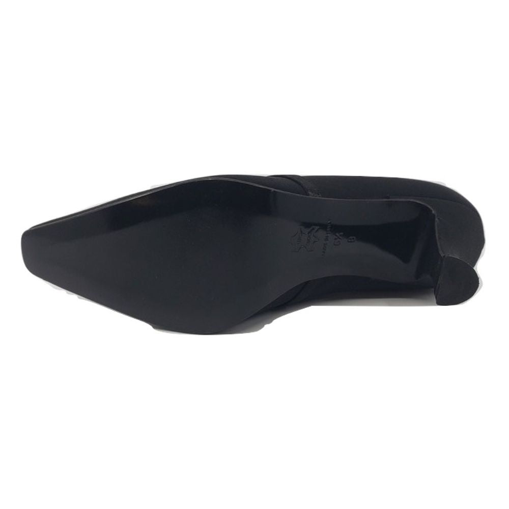 7010 Crepe Black Fabric Versani Pumps