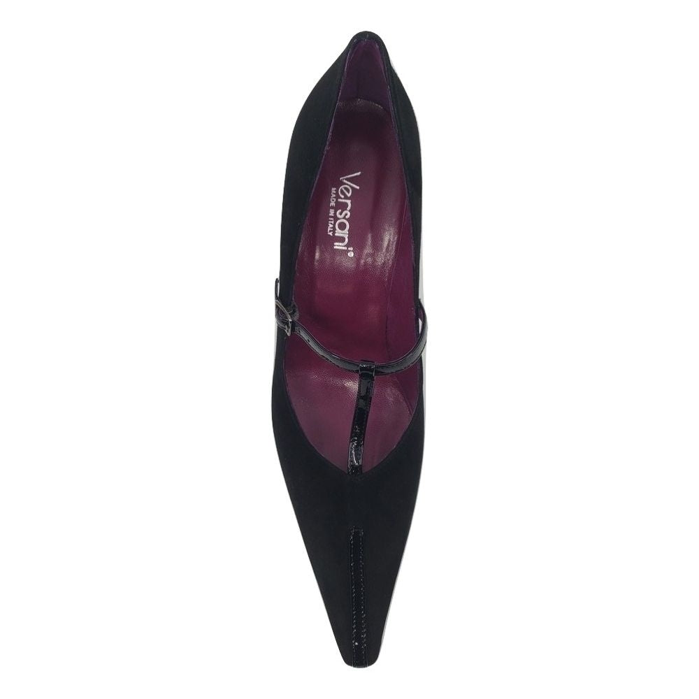 1035 Camosci Nero Black Suede Mary Jane Versani Pumps