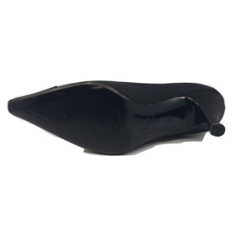 1089 Crepe Raso Black Fabric Versani Pumps