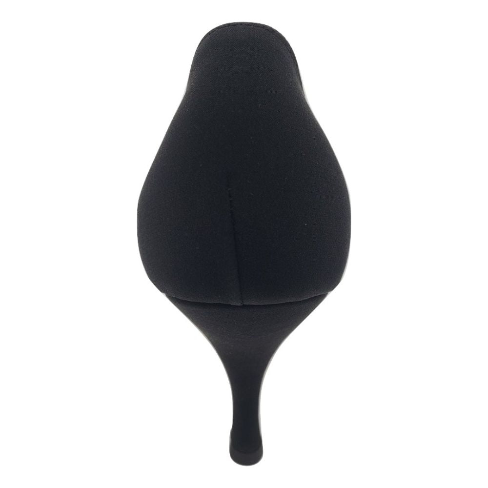 1385 Crepe Nero Black Fabric Versani Pumps