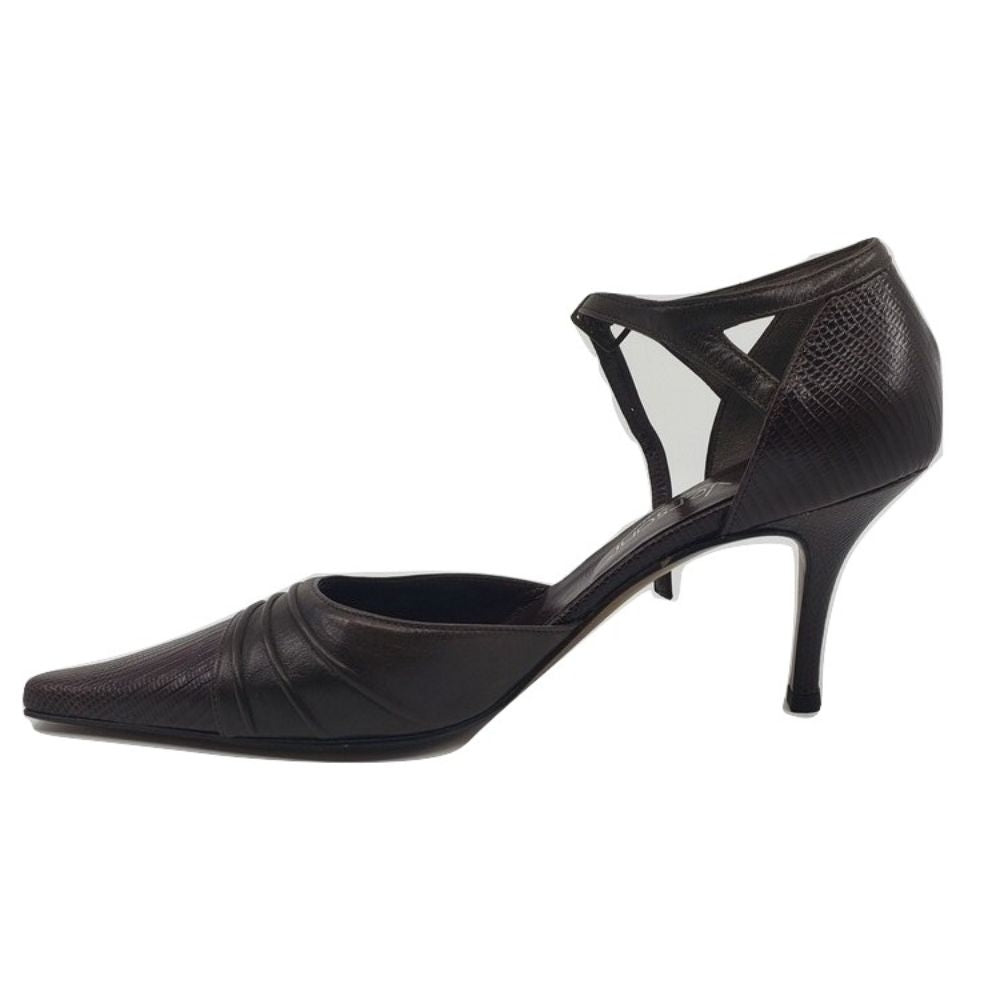 2542 Nappa Lizard Brown Leather Versani Pumps