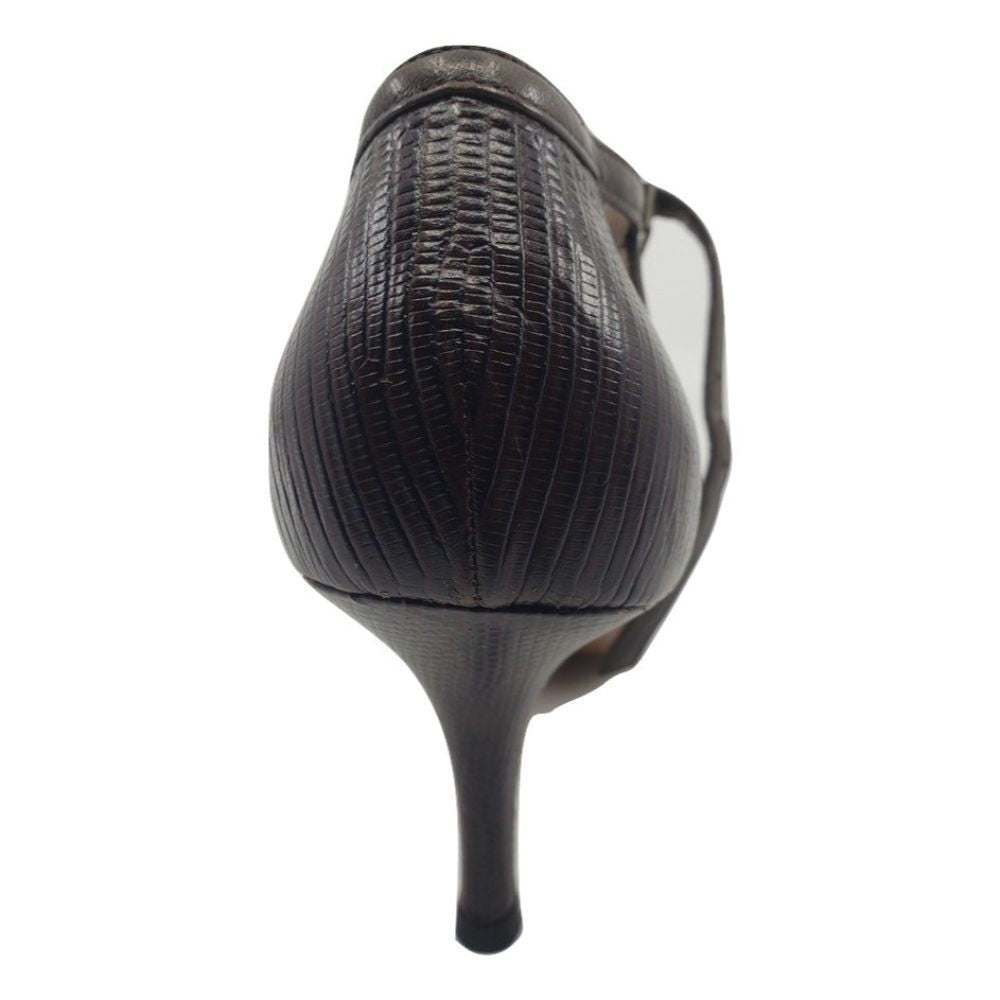 2542 Nappa Lizard Brown Leather Versani Pumps