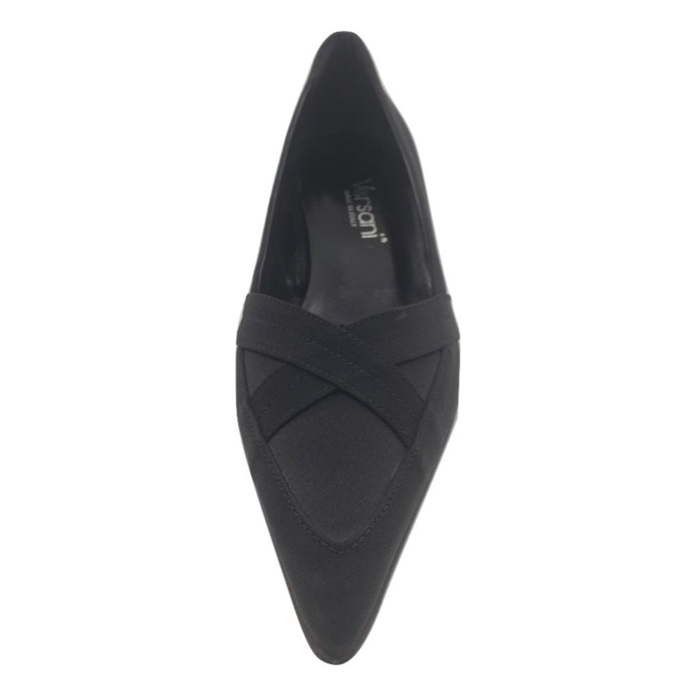 792 Crepe Nero Black Fabric Versani Pumps