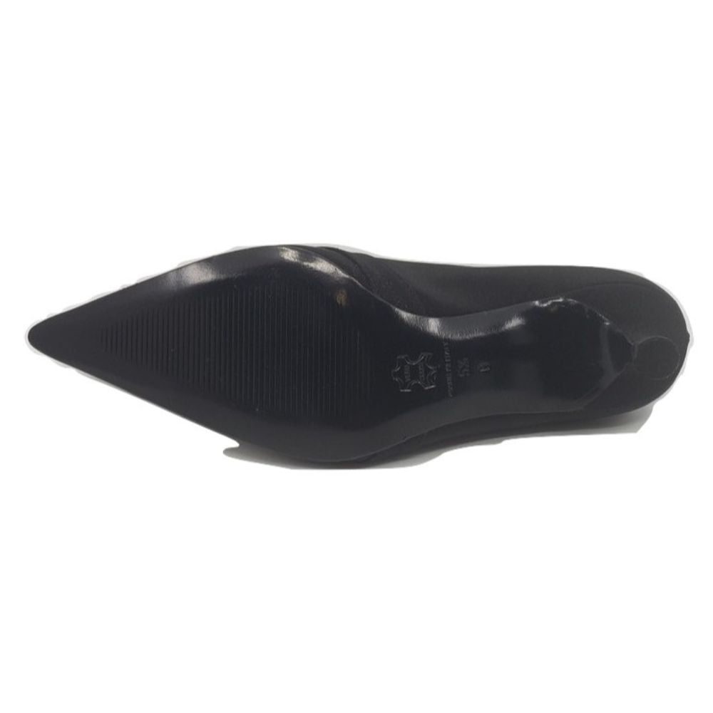 792 Crepe Nero Black Fabric Versani Pumps