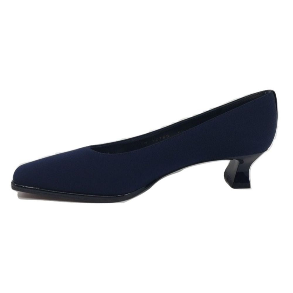 Resutton Navy Crepe Fabric Stuart Weitzman Pumps