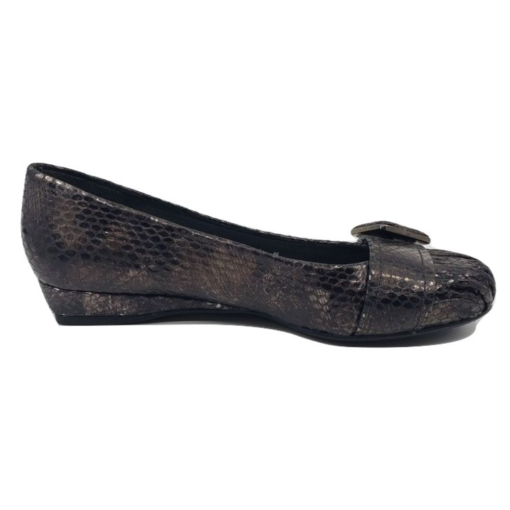 Flatso Gunmetal Donald Pliner Wedge Flats