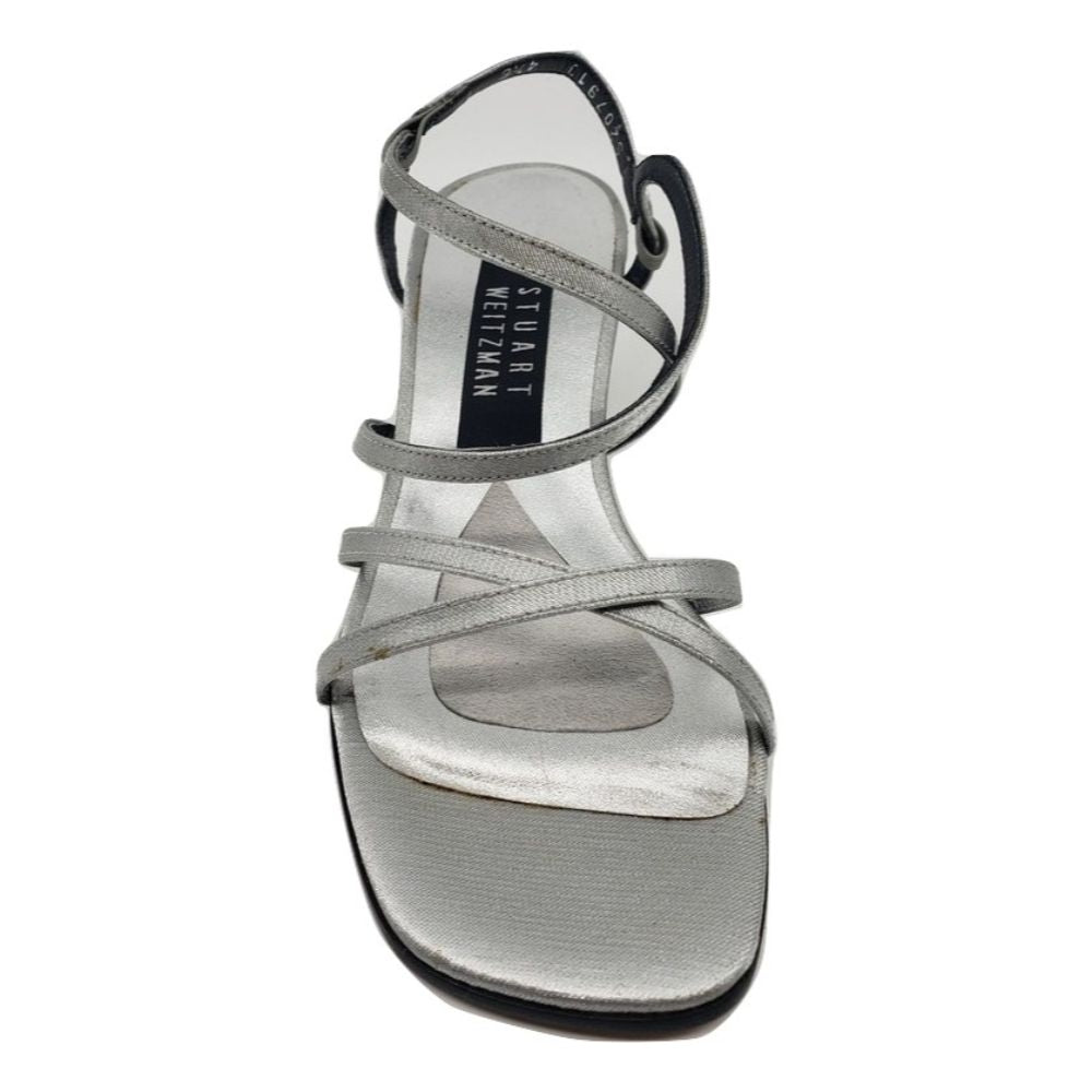 Brace Silver Fabric Stuart Weitzman Sandal