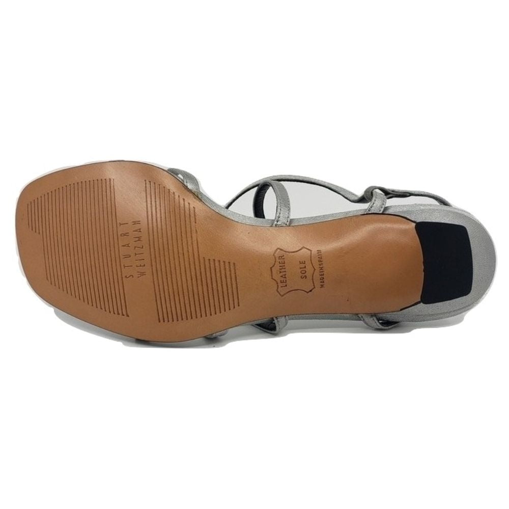 Brace Silver Fabric Stuart Weitzman Sandal