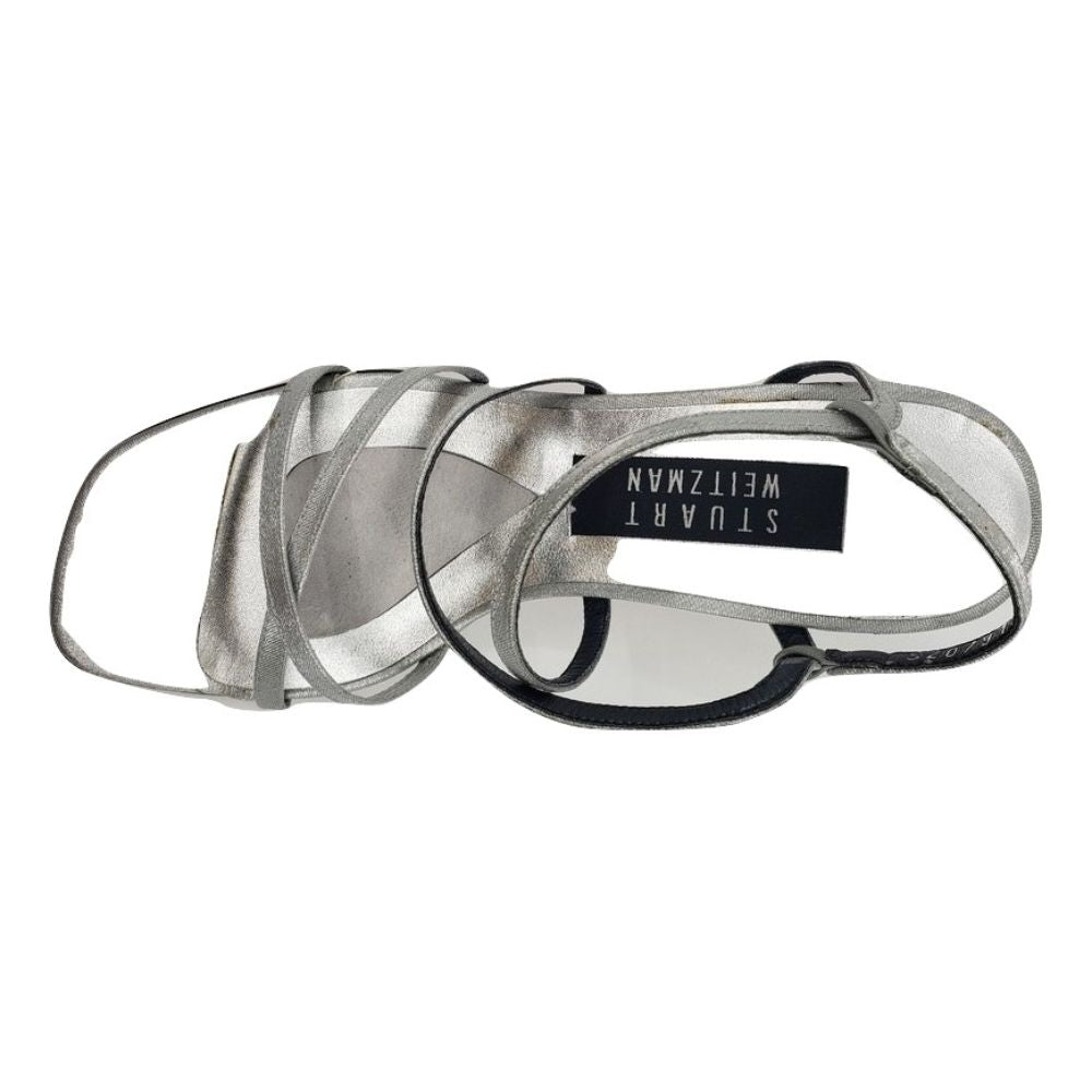 Brace Silver Fabric Stuart Weitzman Sandal
