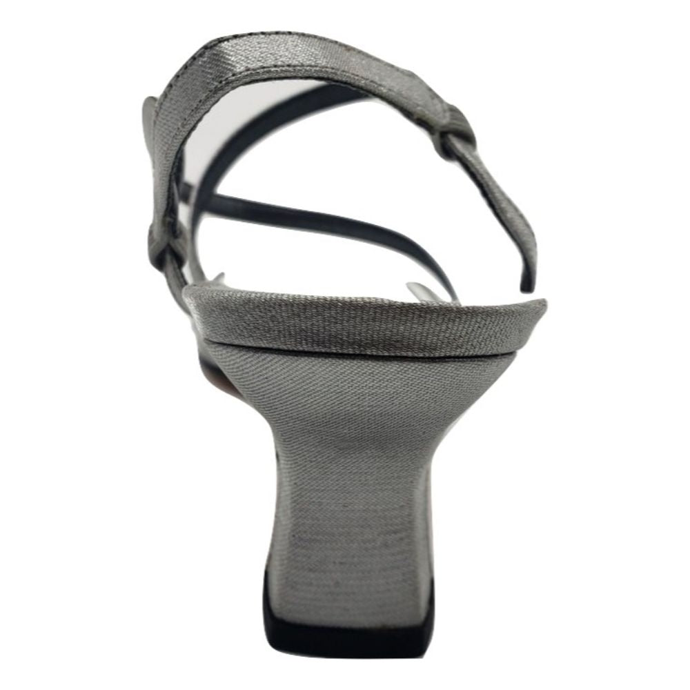 Brace Silver Fabric Stuart Weitzman Sandal