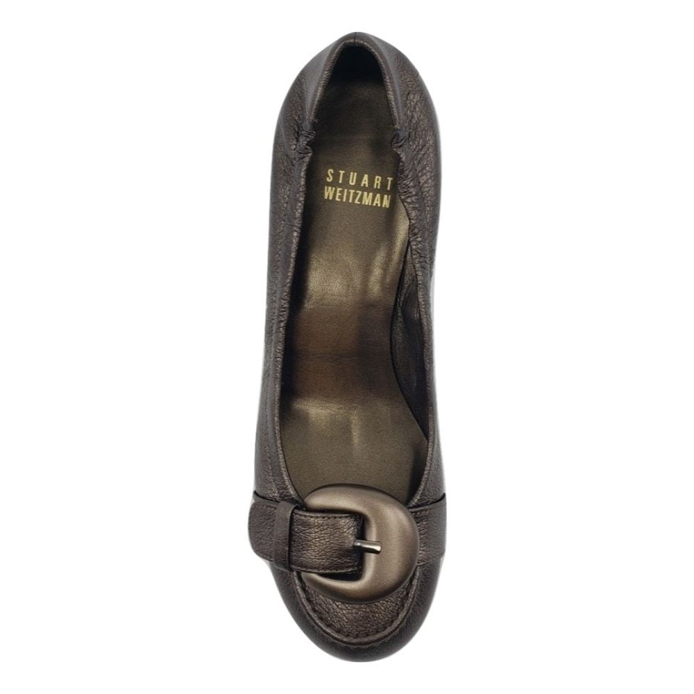 EW44820 Pewter Leather Stuart Weitzman Pumps