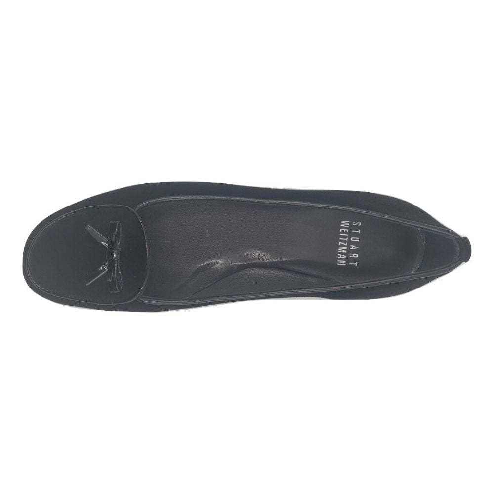 6w68504 Black Suede Stuart Weitzman Loafer Flats