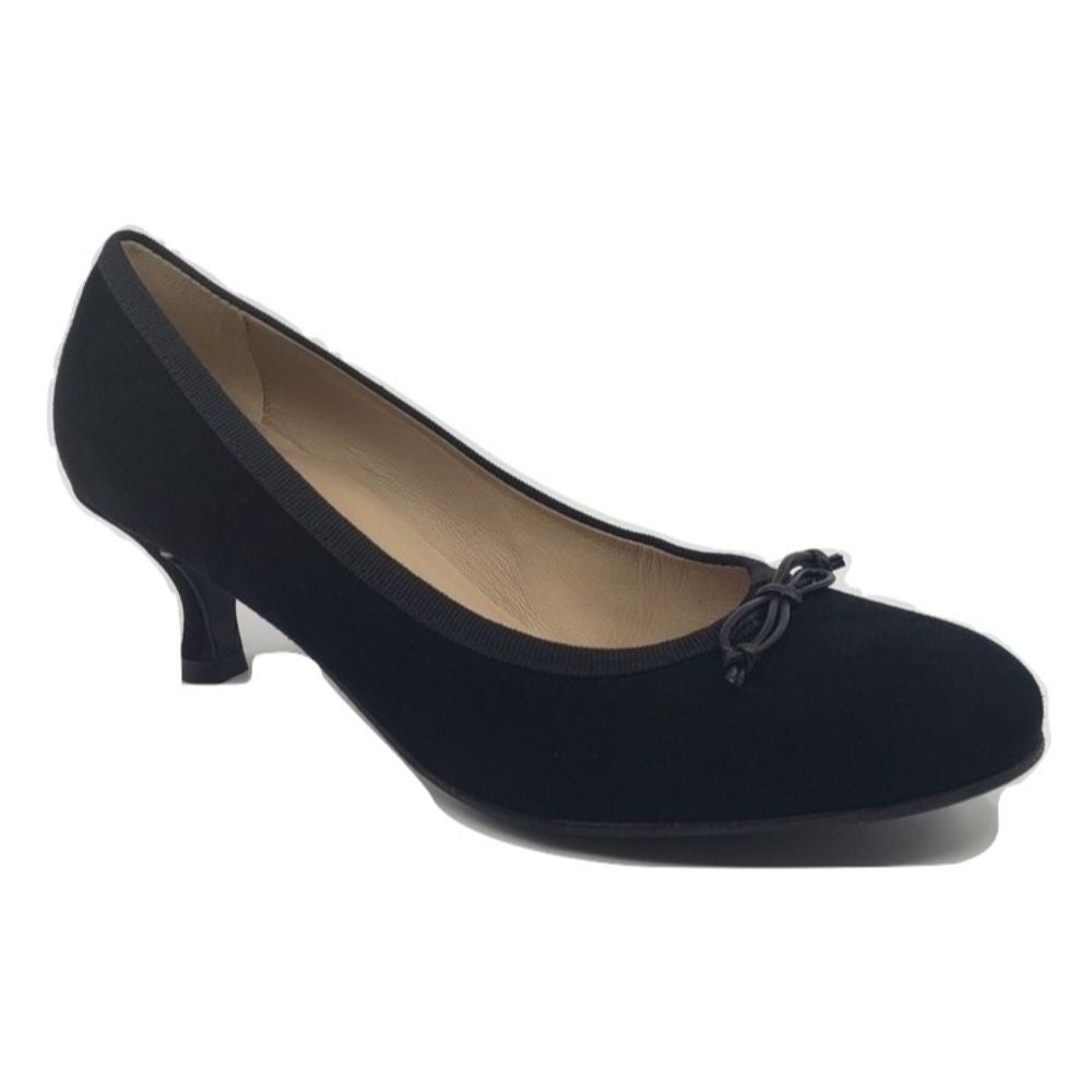 106675 Black Suede Grossgrain Bettina Pumps