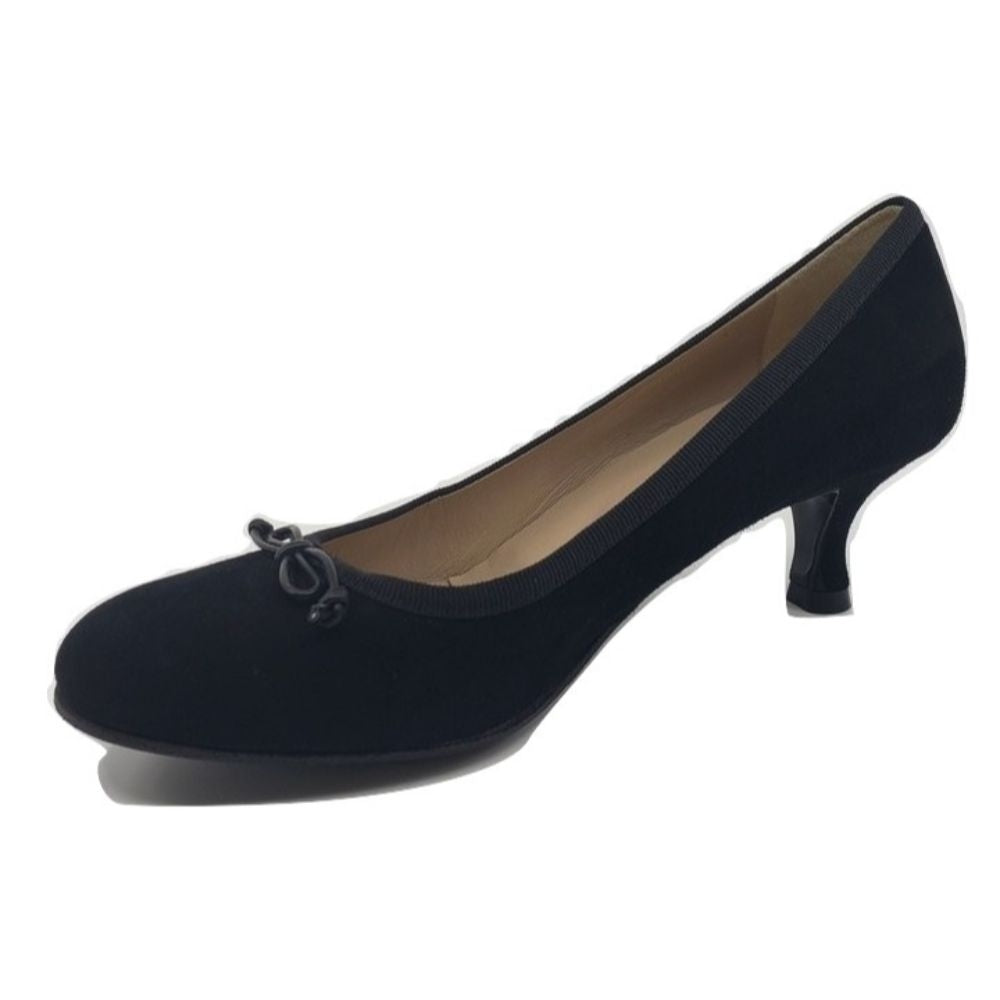 106675 Black Suede Grossgrain Bettina Pumps