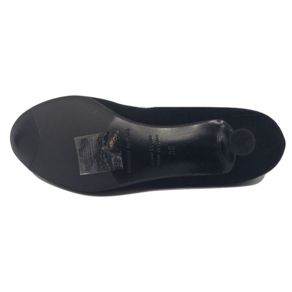 106675 Black Suede Grossgrain Bettina Pumps