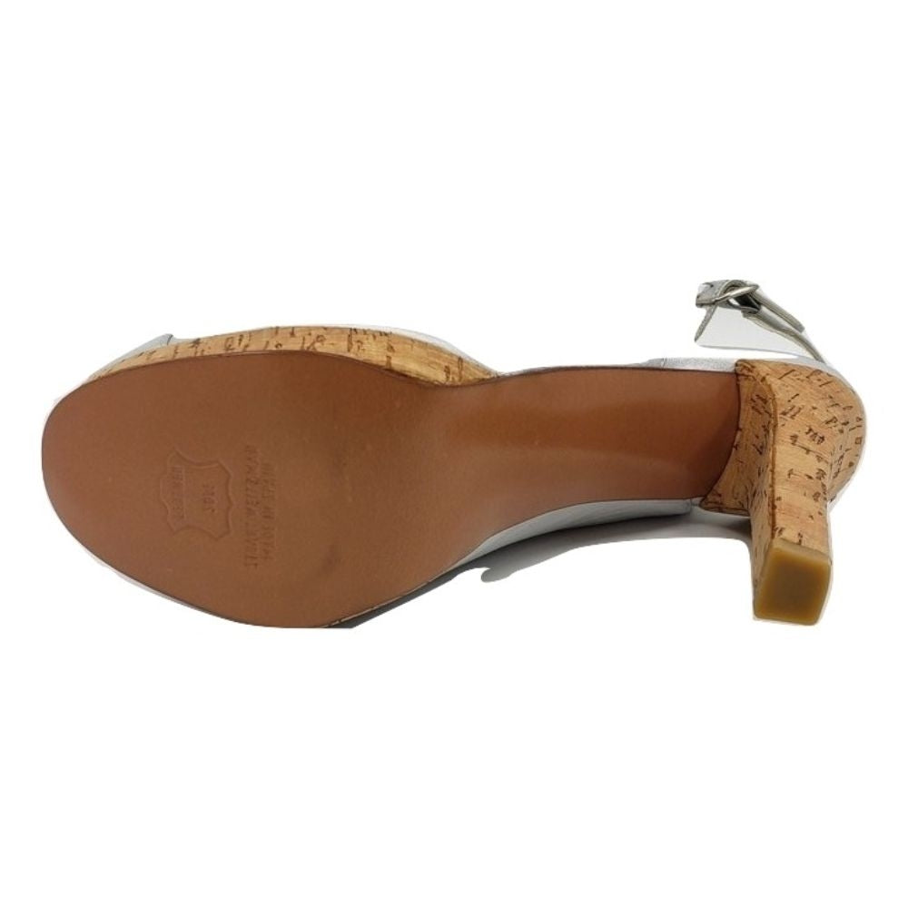 Patswoon Silver Leather Stuart Weitzman Slingback Pumps