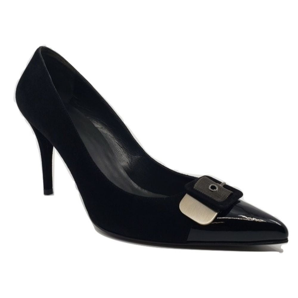 Stuart Weitzman Womens Barrington Black Suede Pumps