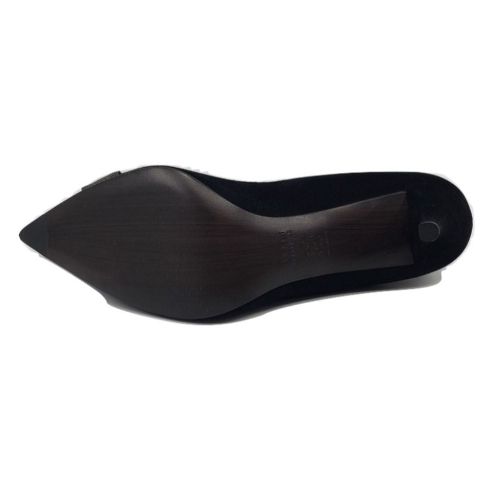 Stuart Weitzman Womens Barrington Black Suede Pumps