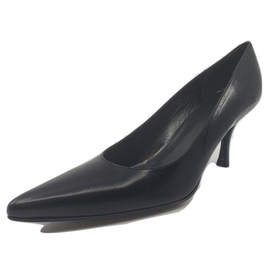 Clara Black Leather Stuart Weitzman Pumps