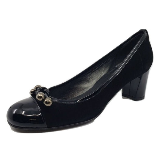 Ballstud Black Suede Stuart Weitzman Pumps