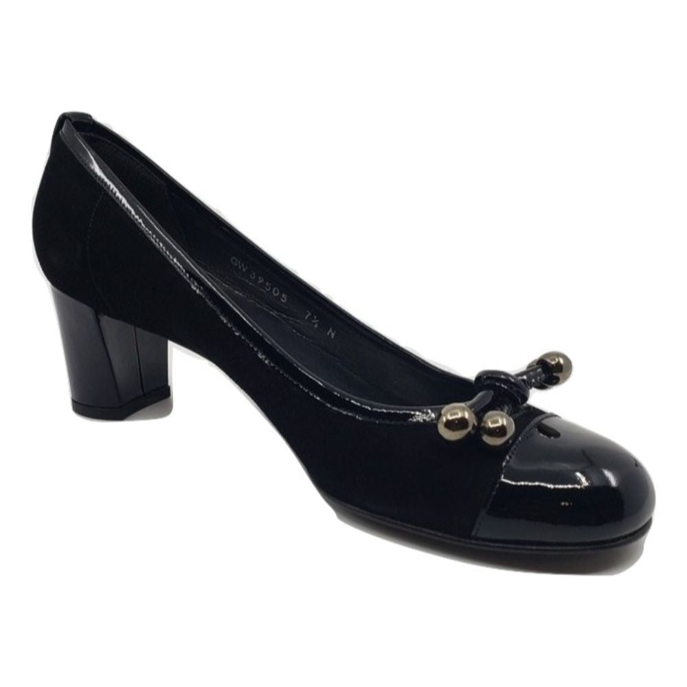 Ballstud Black Suede Stuart Weitzman Pumps