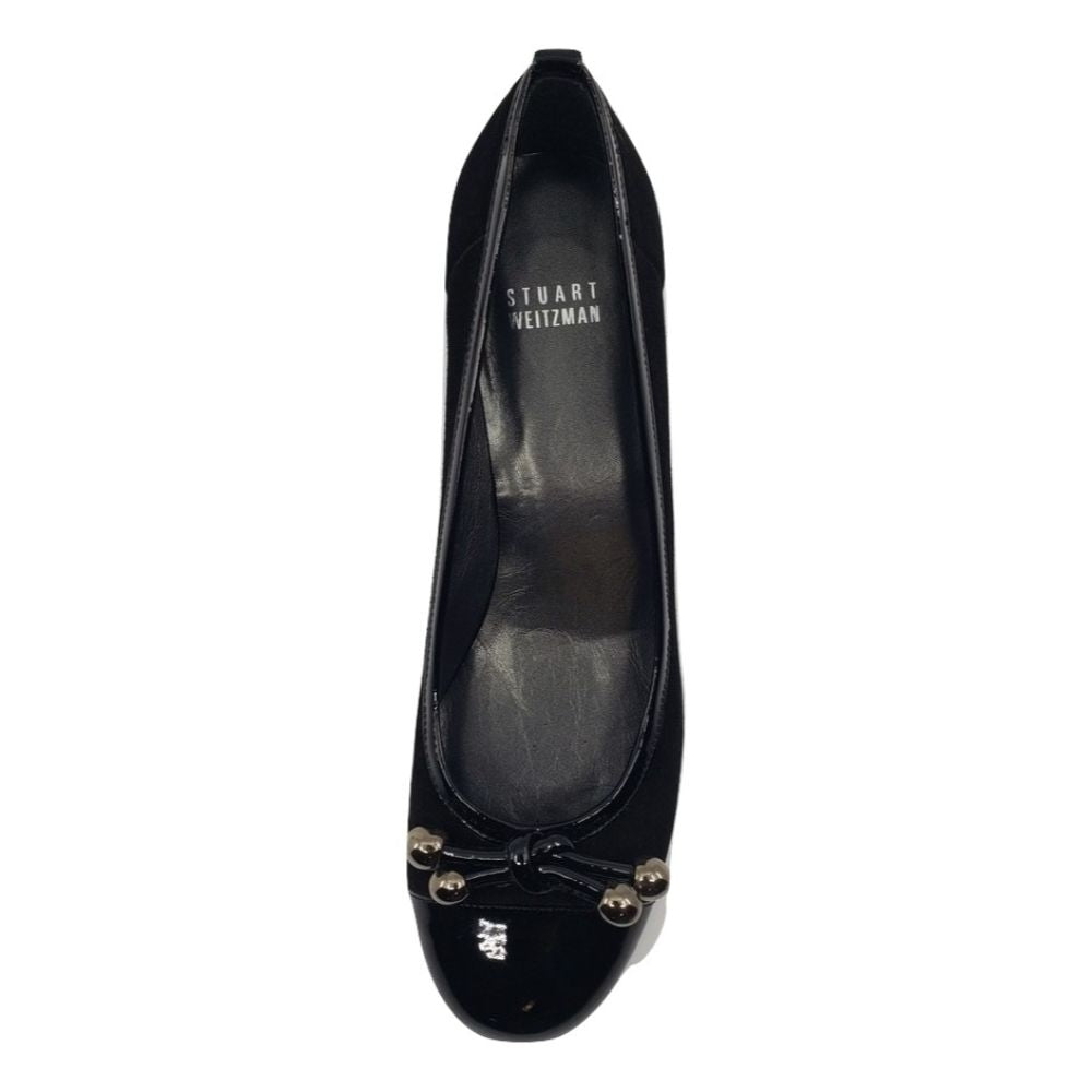Ballstud Black Suede Stuart Weitzman Pumps