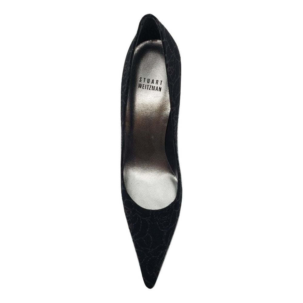 Sensual Black Twinkle Lame Stuart Weitzman Pumps