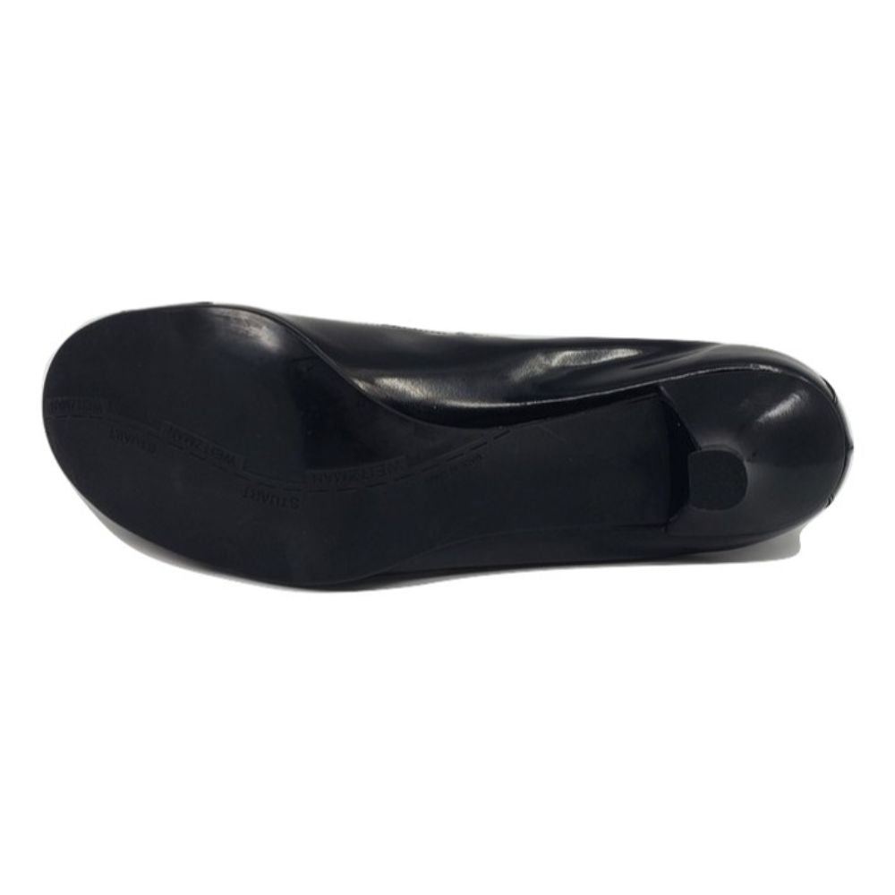 Hinge Black Leather Stuart Weitzman Pumps