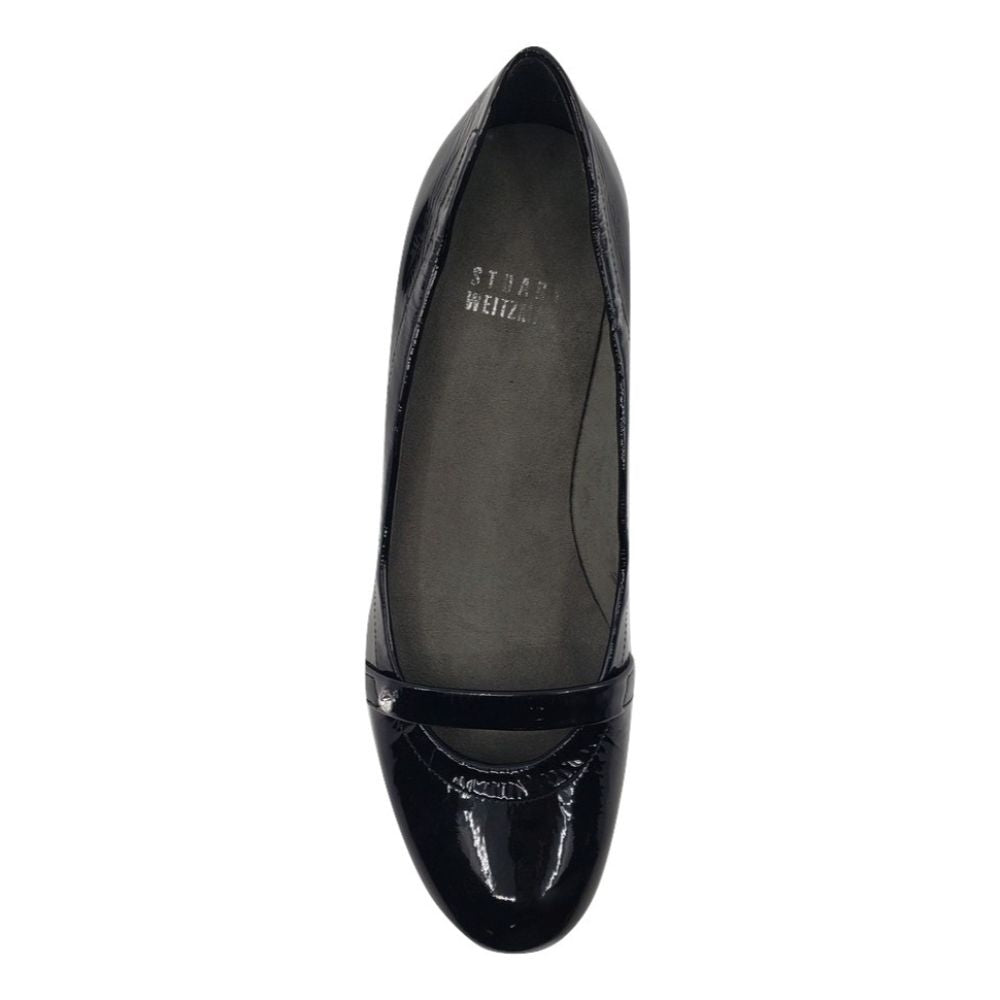Mystud Black Patent Leather Stuart Weitzman Pumps