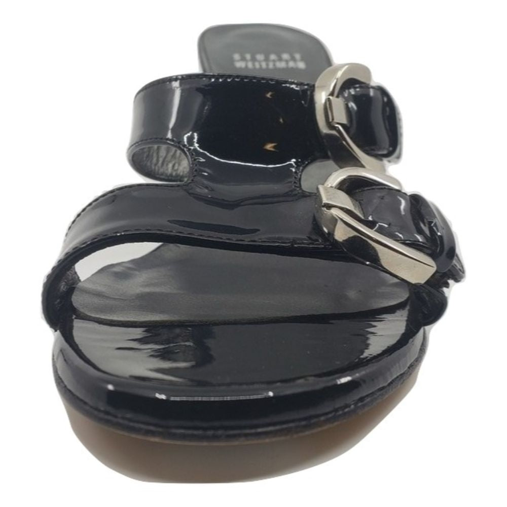Vantage Black Patent Leather Stuart Weitzman Sandals