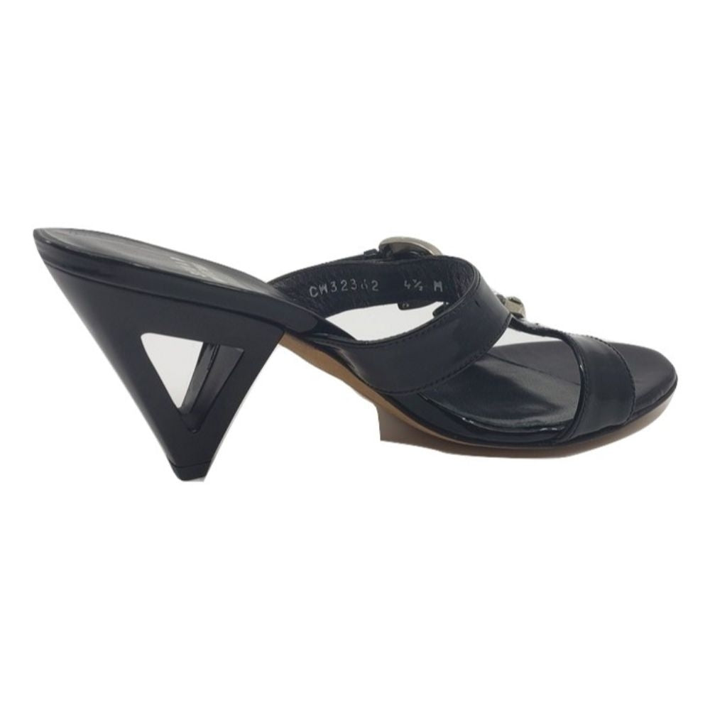 Vantage Black Patent Leather Stuart Weitzman Sandals