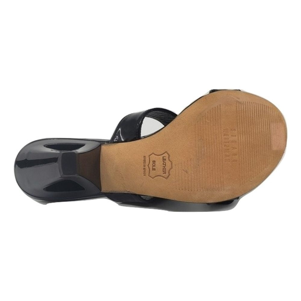 Vantage Black Patent Leather Stuart Weitzman Sandals