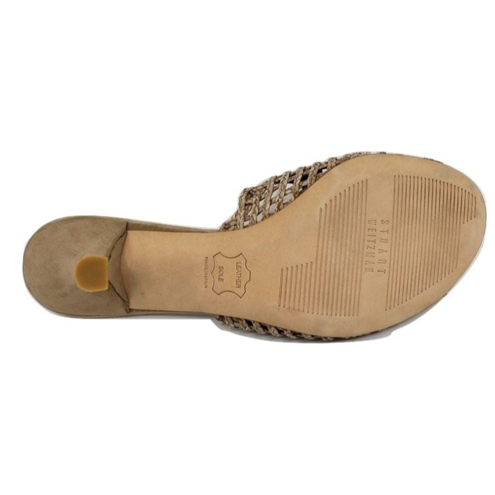 Stringtass Camel Twine Stuart Weitzman Slide Sandals