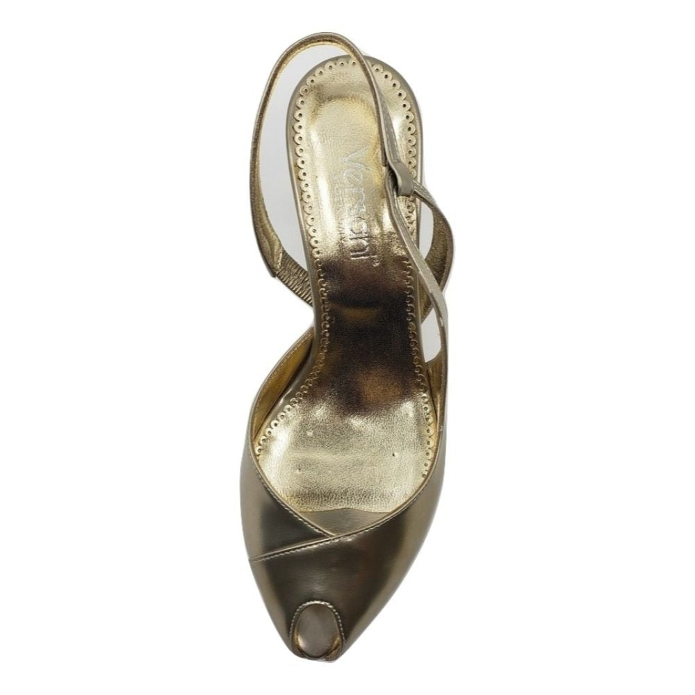 6295 Laminat Gun Gold Versani Slingback Pumps
