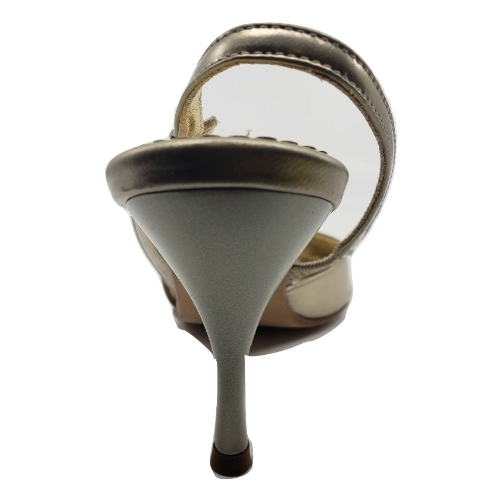 6295 Laminat Gun Gold Versani Slingback Pumps