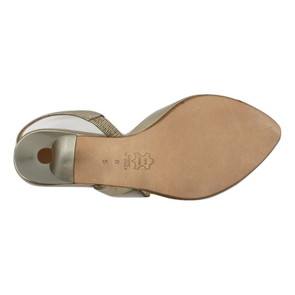 6295 Laminat Gun Gold Versani Slingback Pumps