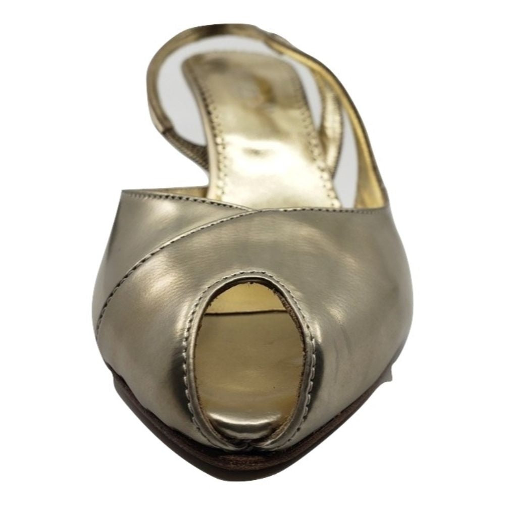 6295 Laminat Gun Gold Versani Slingback Pumps