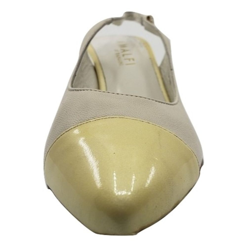 Tuna Milk Leather Amalfi Slingback Pumps