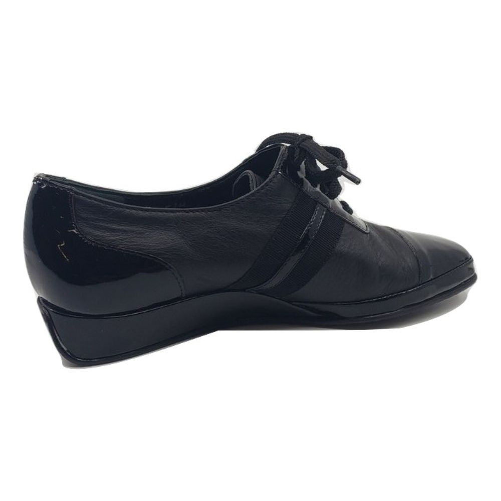 Eunice Black Leather Amalfi Sneaker Flats